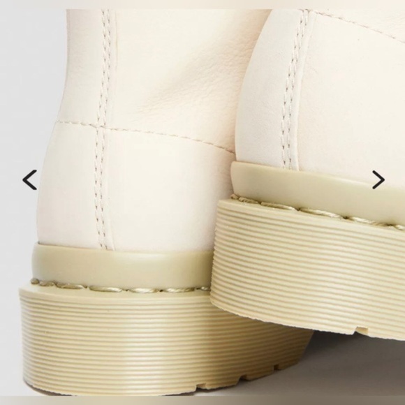 Dr Marten’s 1460 Parchment Beige Mono Milled Nubuck‎ Leather Lace Up Boot 10 men - Picture 7 of 10